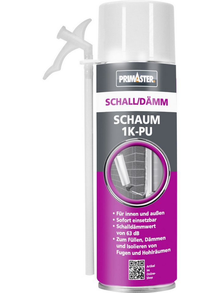 Primaster Bauschaumpistole Primaster PU-Schall- und Dämmschaum 1K B2 500 ml von Primaster