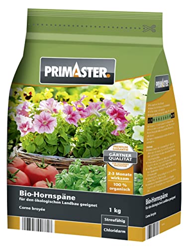 Primaster Bio Hornspäne 1 kg ideal für Gemüse u Obst Dünger Pflanzendünger von Primaster