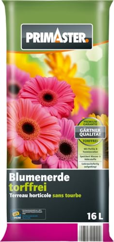 Primaster Blumenerde 16 L torffrei Erde von Primaster