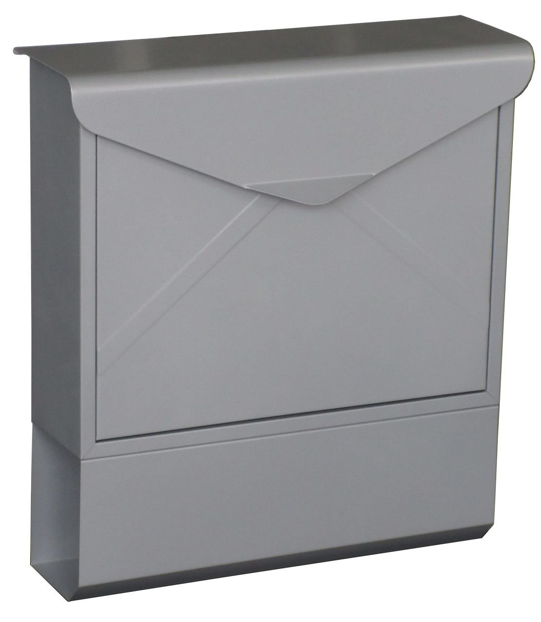 Primaster Briefkasten Xin silber mit Zeitungsbox 42 x 38 x 13 cm von Primaster