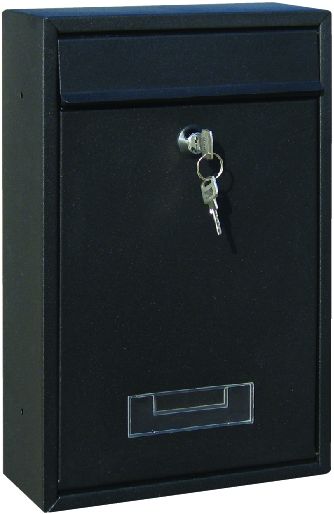 Primaster Briefkasten Metall schwarz 32 x 21,5 x 8,8 cm von Primaster
