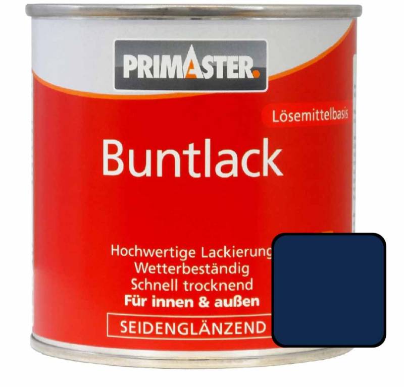 Primaster Buntlack RAL 5010 125 ml enzianblau seidenglänzend von Primaster