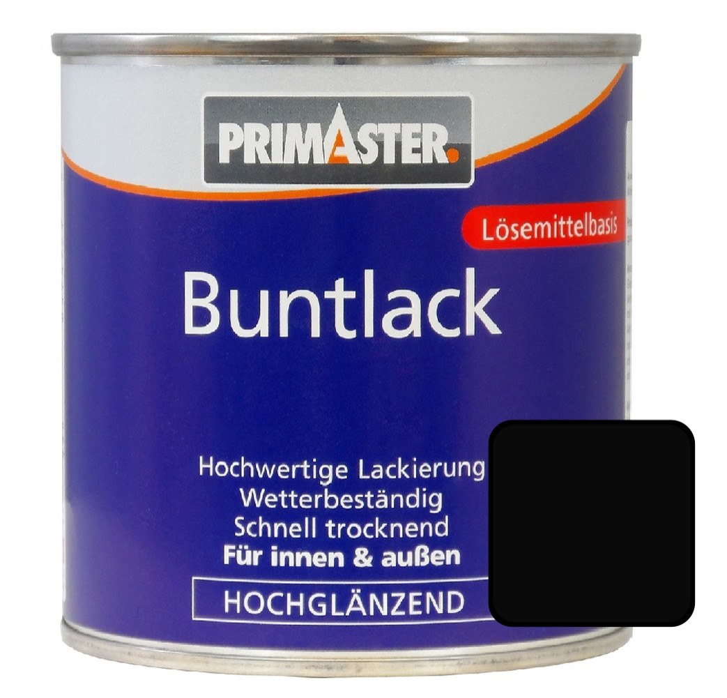 Primaster Buntlack RAL 9005 125 ml tiefschwarz hochglänzend von Primaster