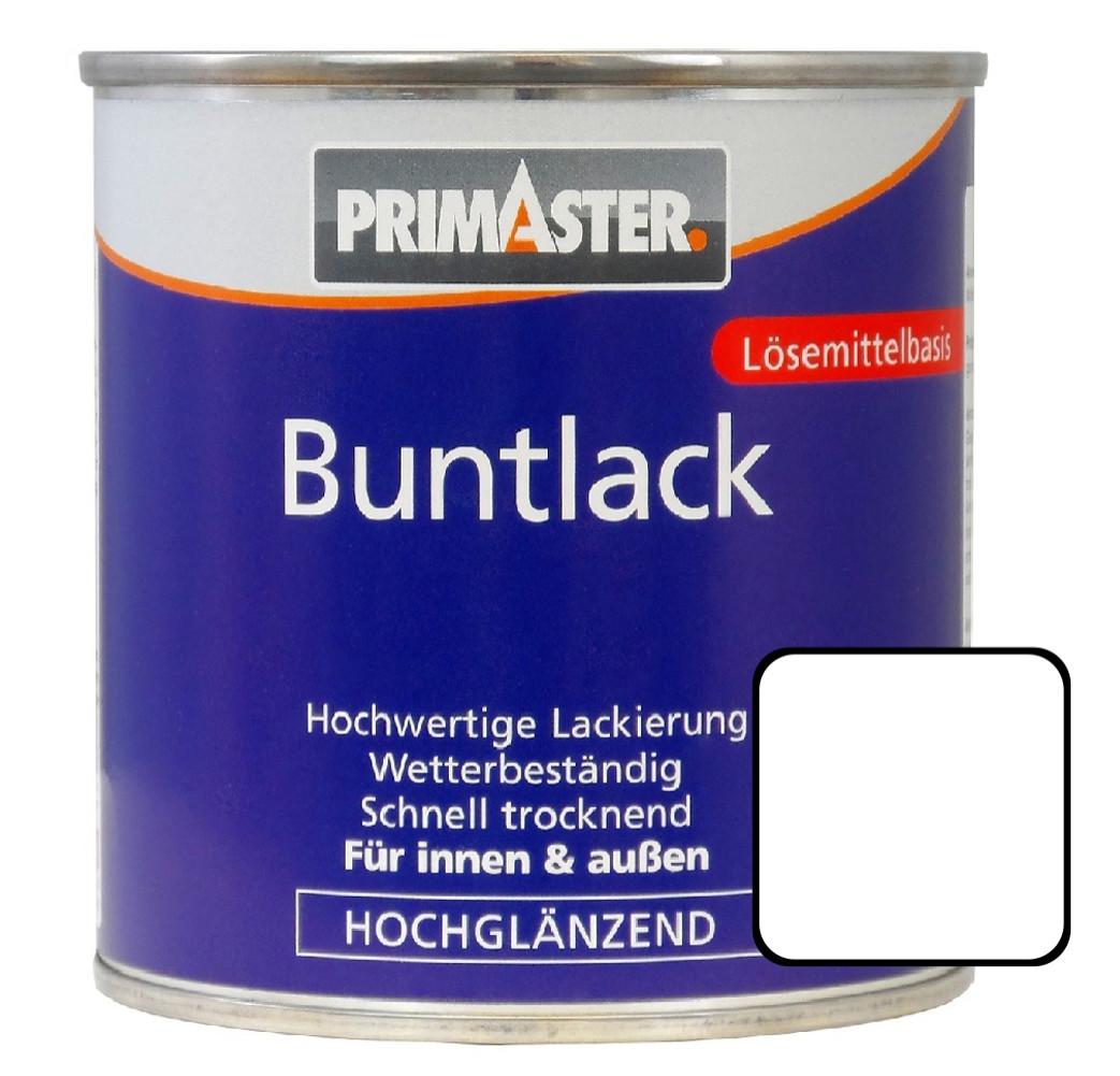 Primaster Buntlack RAL 9010 2 L weiß hochglänzend von Primaster
