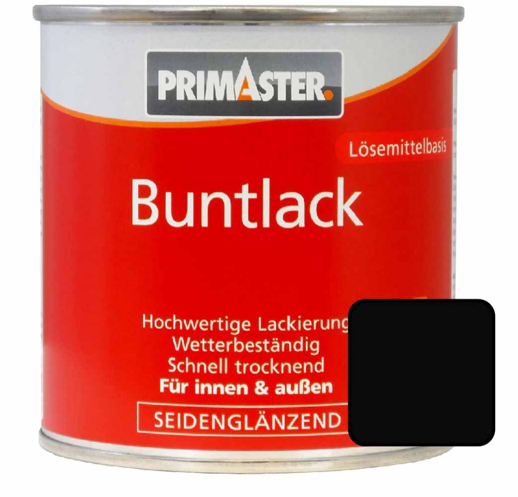 Primaster Buntlack RAL 9005 375 ml tiefschwarz seidenglänzend von Primaster