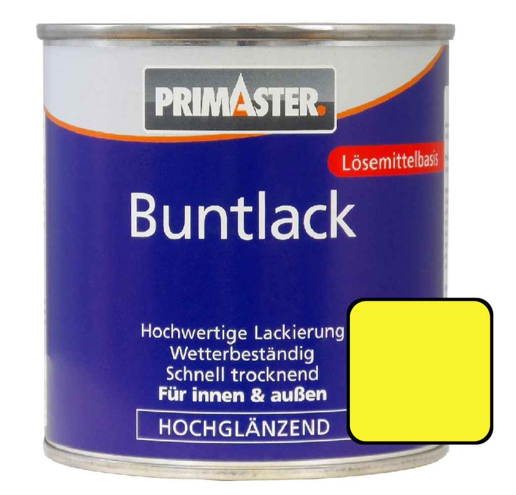 Primaster Buntlack RAL 1018 375 ml zinkgelb hochglänzend von Primaster