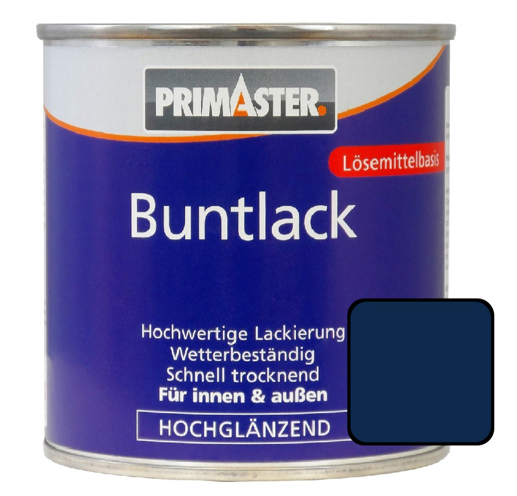 Primaster Buntlack RAL 5010 750 ml enzianblau hochglänzend von Primaster