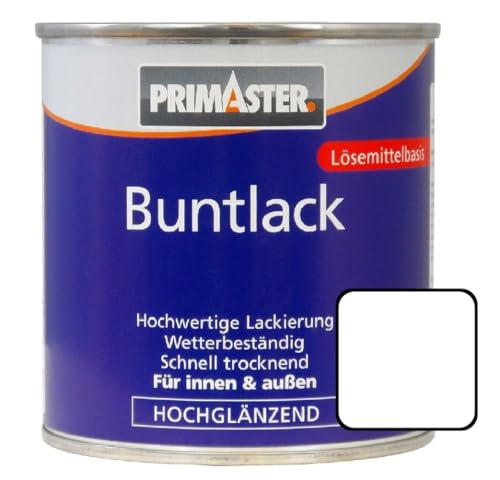 Primaster Buntlack 750ml Reinweiß Hochglänzend Wetterbeständig Holz & Metall Primaster Buntlack 750ml Reinweiß Hochglänzend Wetterbeständig Holz & Metall von Primaster