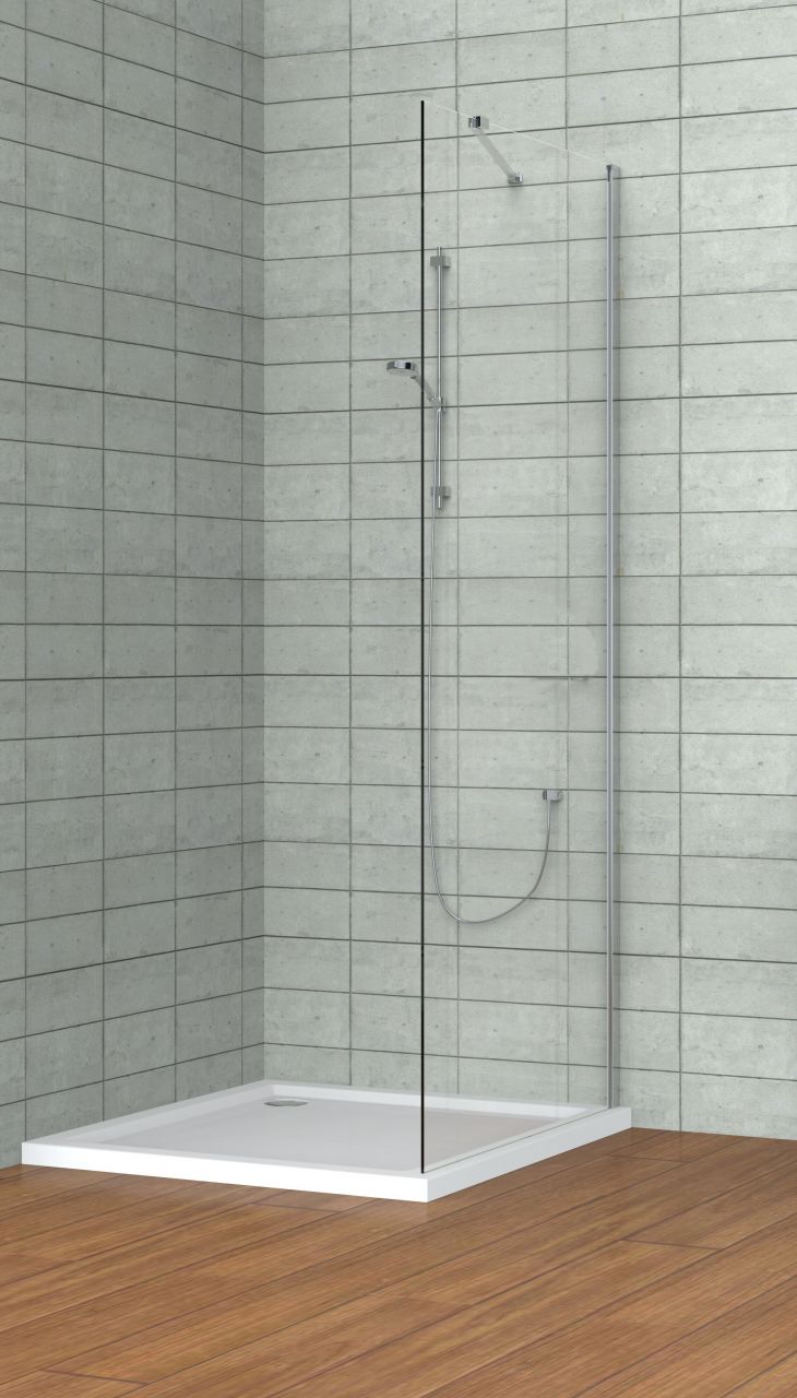 Primaster Duschwand Easy-6 Mix & Match 100 x 195 cm chrom von Primaster