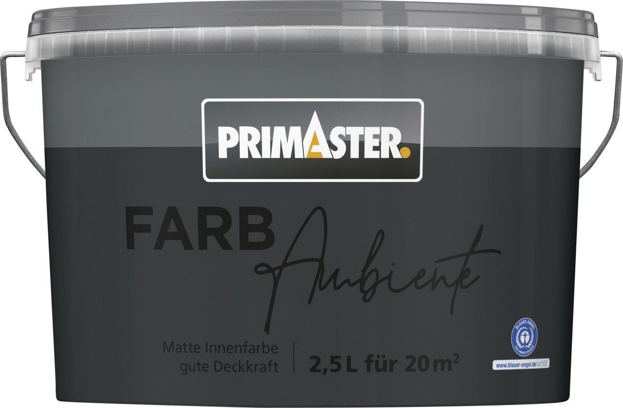 Primaster Farbambiente Wandfarbe matt anthrazit 2,5L von Primaster