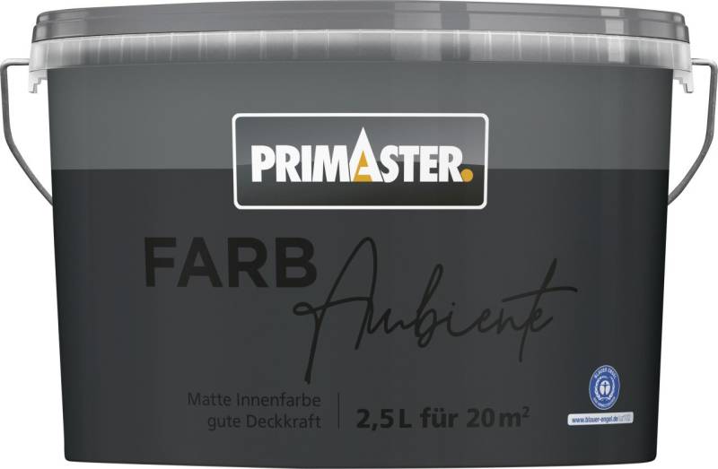 Primaster Farbambiente Wandfarbe matt anthrazit 2,5L Primaster Farbambiente Wandfarbe matt anthrazit 2,5L von Primaster