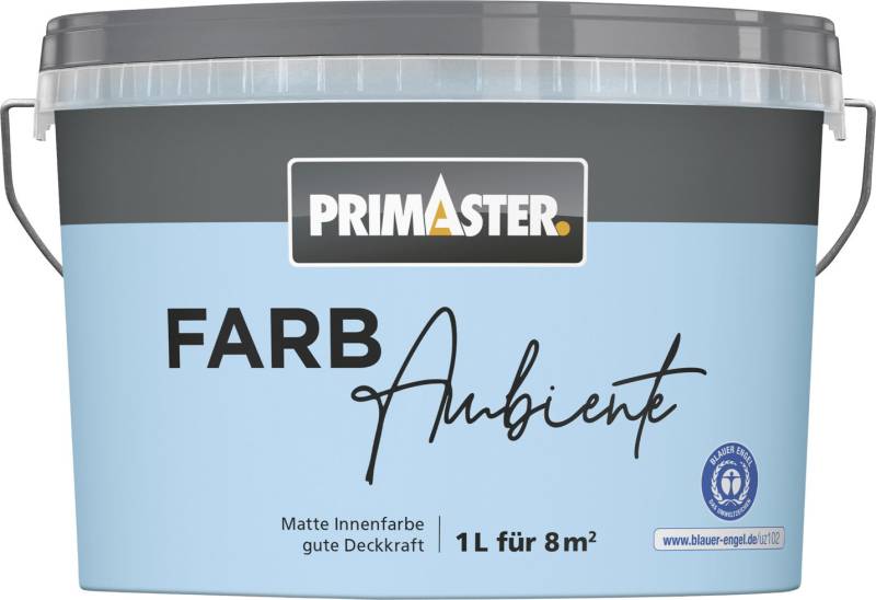 Primaster Farbambiente Wandfarbe matt himmelblau 1 L von Primaster
