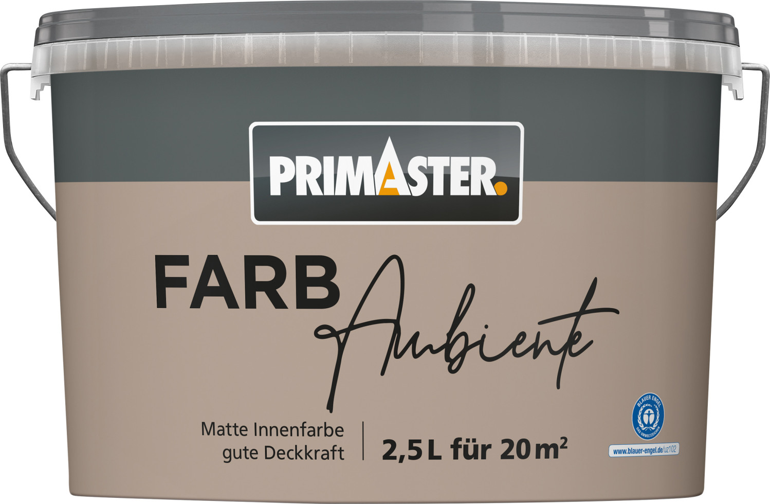 Primaster Farbambiente Wandfarbe matt naturbraun 2,5 L von Primaster