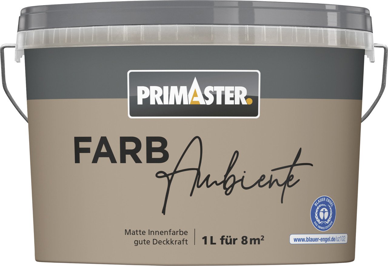Primaster Farbambiente Wandfarbe matt nougat 1 L von Primaster