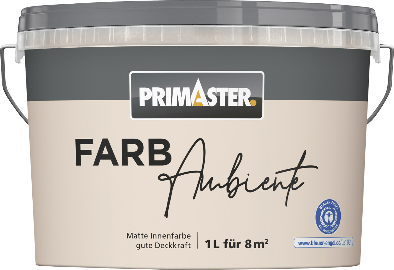 Primaster Farbambiente Wandfarbe matt nude 1 L von Primaster