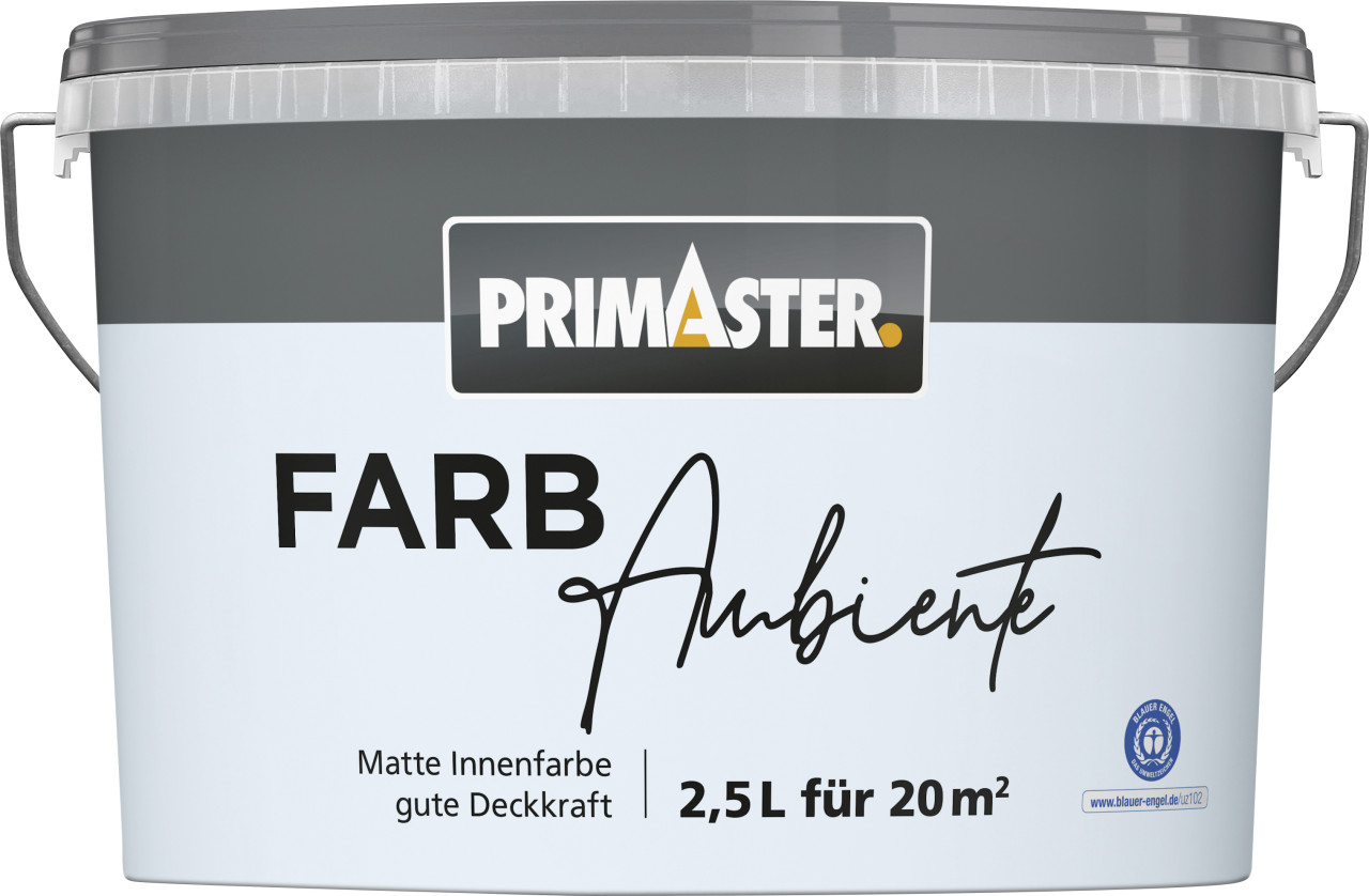 Primaster Farbambiente Wandfarbe matt pastellblau 2,5 L von Primaster