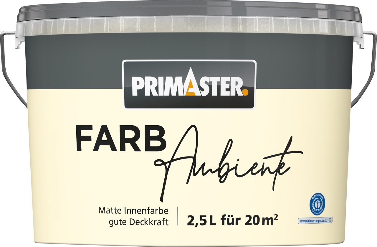 Primaster Farbambiente Wandfarbe matt perlweiß 2,5 L von Primaster