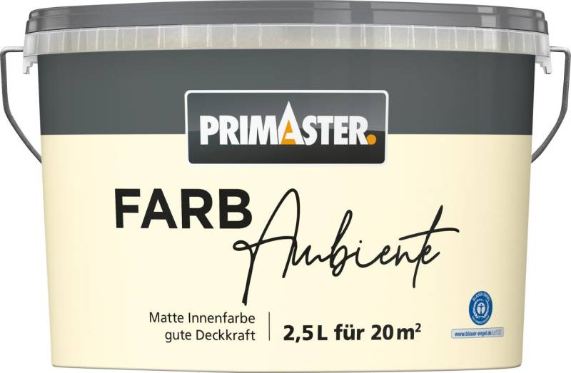 Primaster Farbambiente Wandfarbe matt perlweiß 2,5 L Primaster Farbambiente Wandfarbe matt perlweiß 2,5 L von Primaster