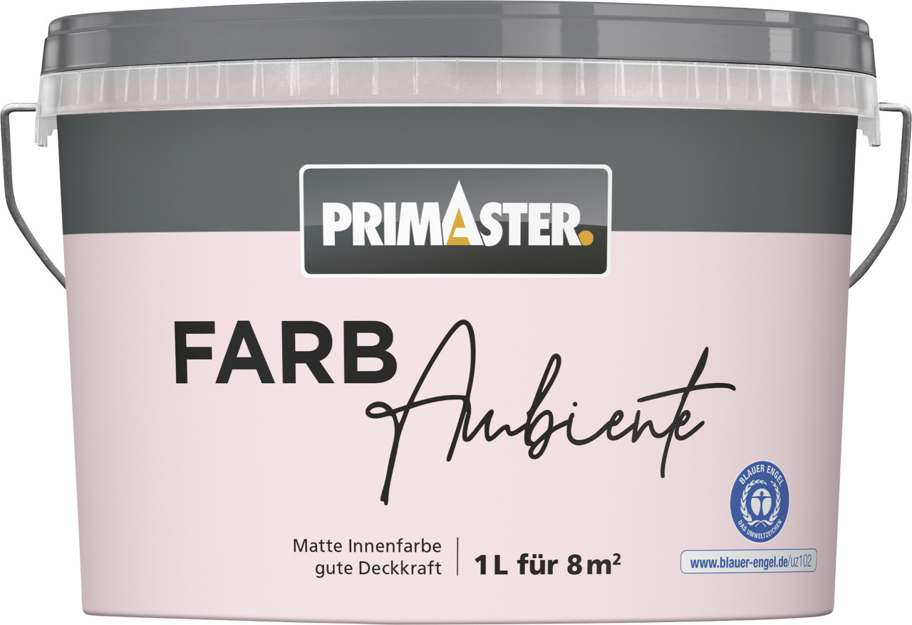 Primaster Farbambiente Wandfarbe matt rose 1 L von Primaster