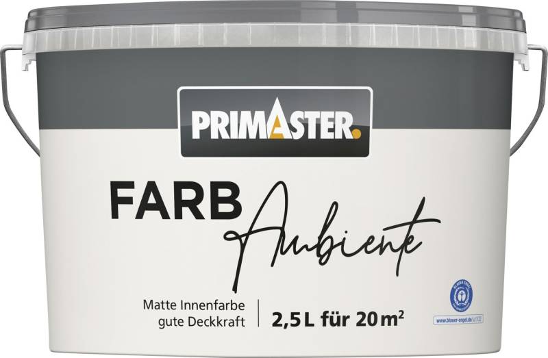 Primaster Farbambiente Wandfarbe matt silbergrau 2,5 L von Primaster
