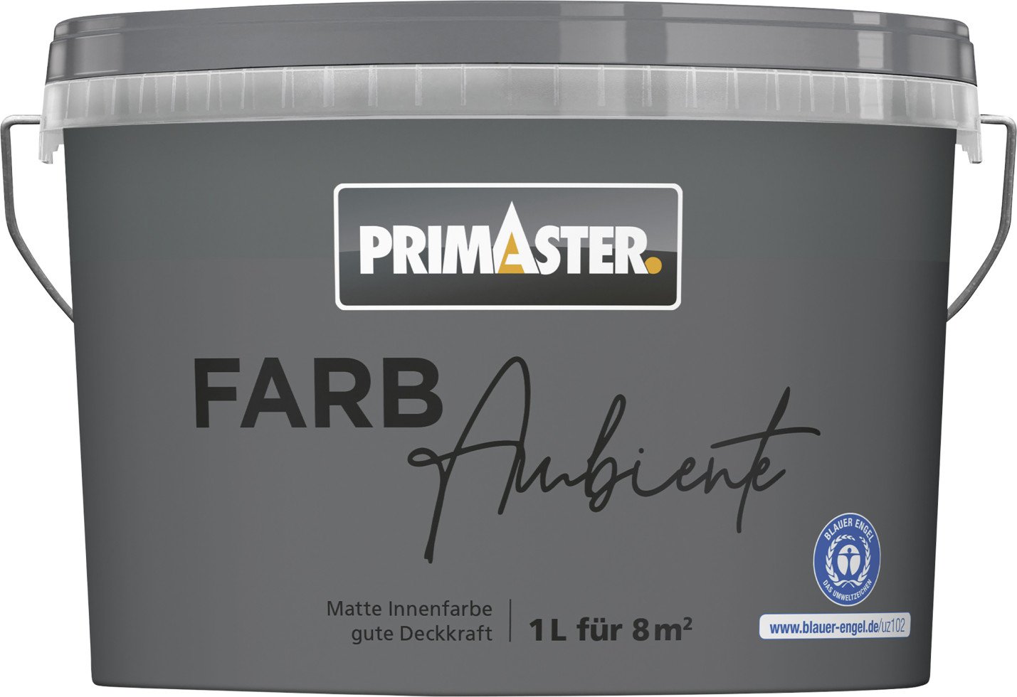 Primaster Farbambiente Wandfarbe matt stahlgrau 1 L von Primaster