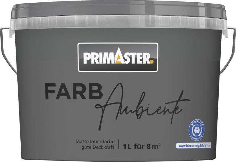 Primaster Farbambiente Wandfarbe matt stahlgrau 1 L von Primaster