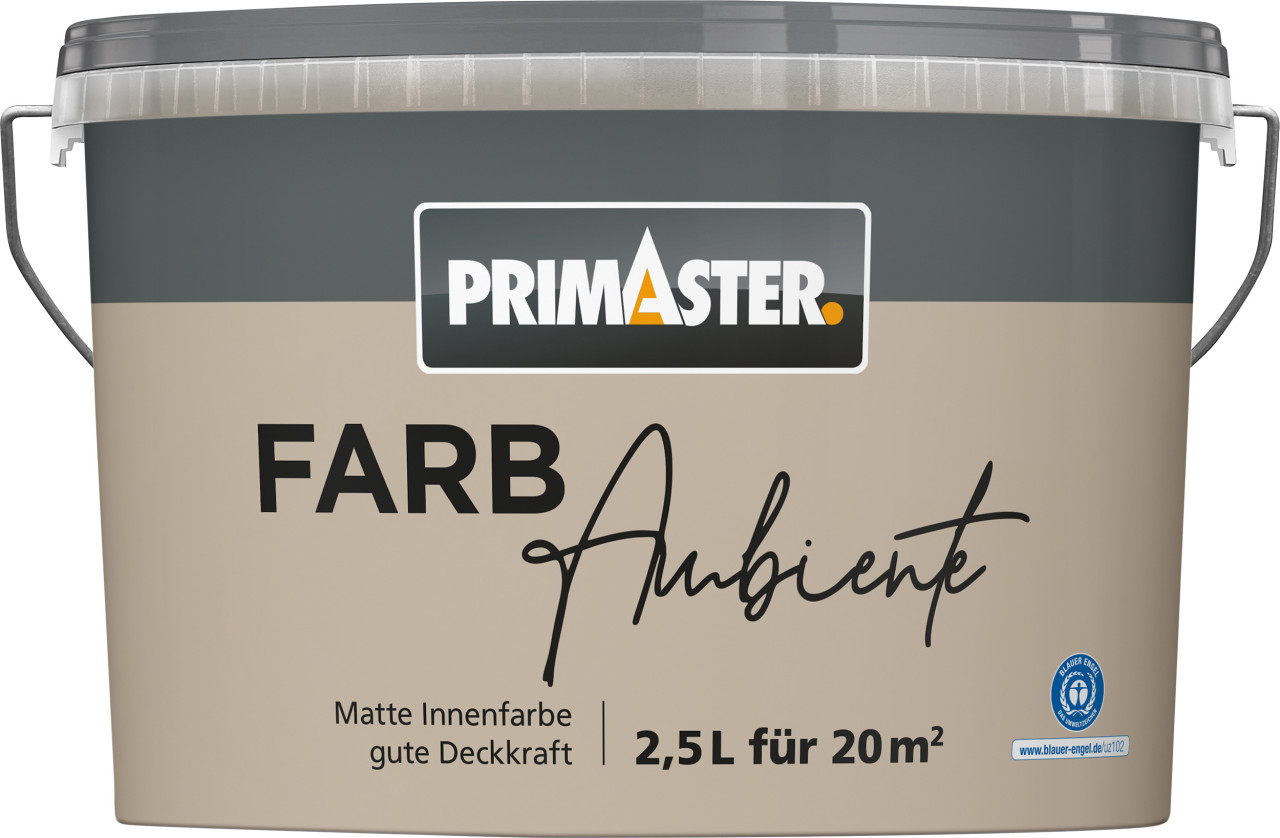 Primaster Farbambiente Wandfarbe matt trüffel 2,5 L von Primaster