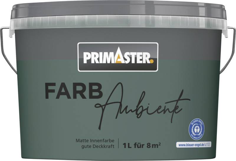 Primaster Farbambiente Wandfarbe matt waldgrün 1 L von Primaster