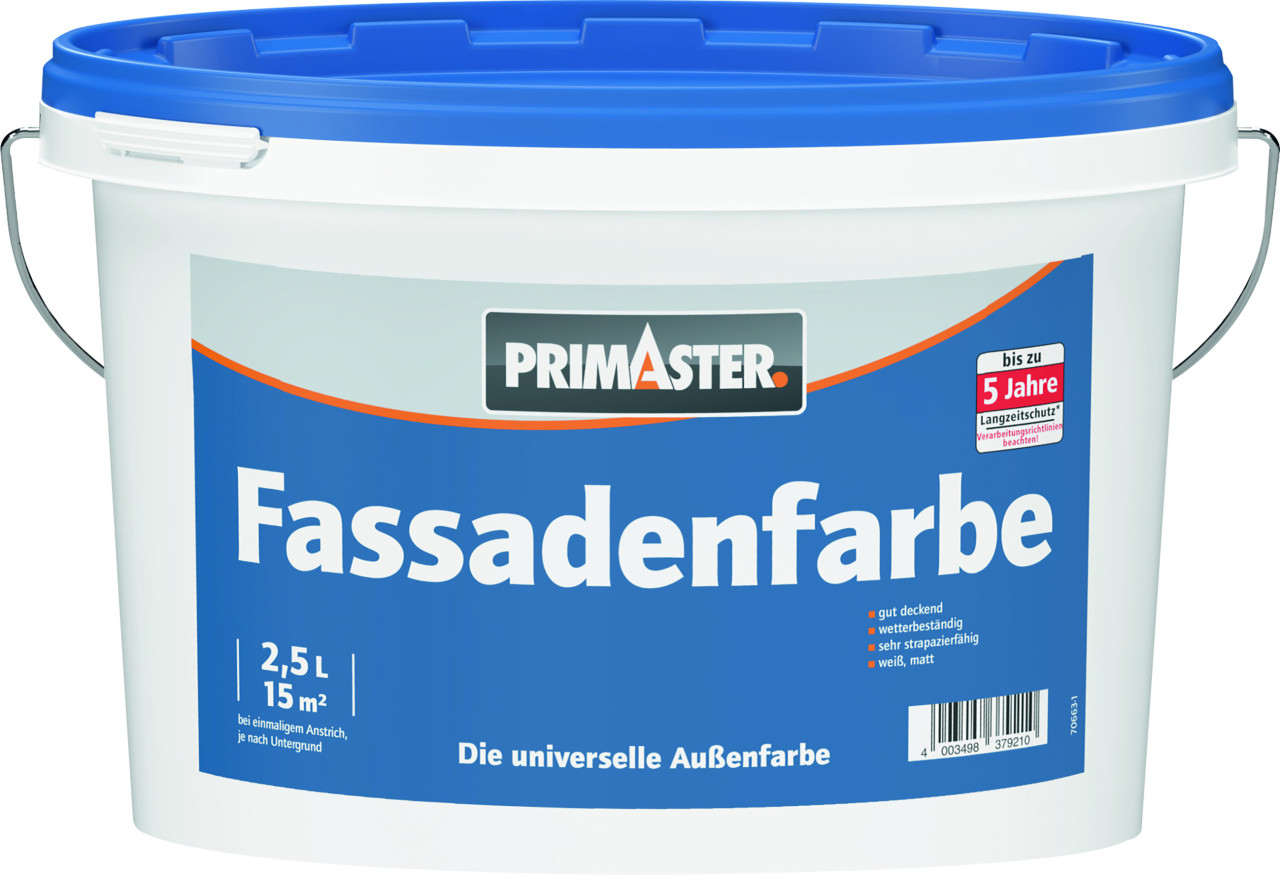 Primaster Fassadenfarbe 2,5 L weiß Primaster Fassadenfarbe 2,5 L weiß von Primaster