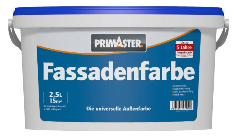 Primaster Fassadenfarbe Primaster Fassadenfarbe 2,5 L weiß matt von Primaster