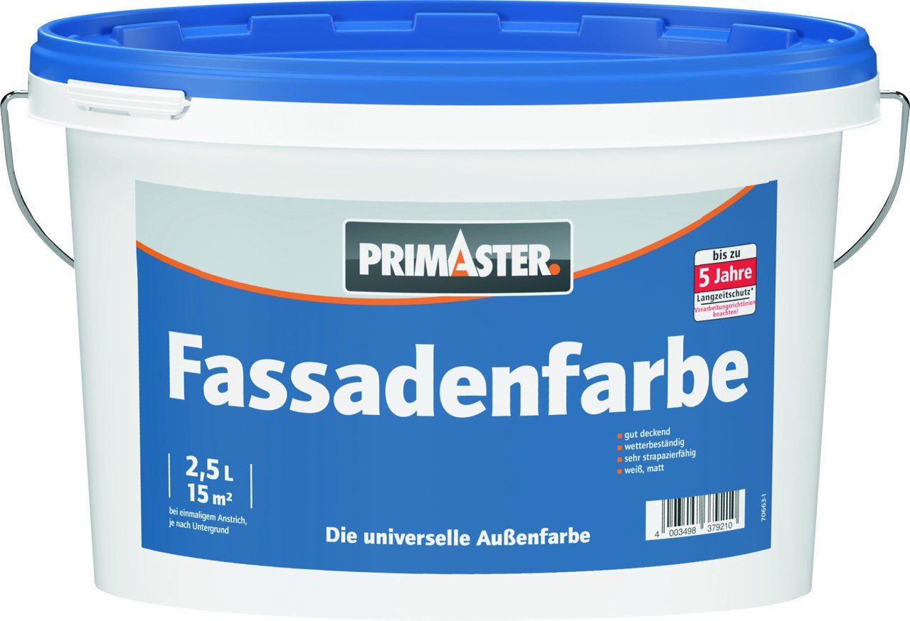 Primaster Fassadenfarbe Primaster Fassadenfarbe 2,5 L weiß Primaster Fassadenfarbe Primaster Fassadenfarbe 2,5 L weiß von Primaster
