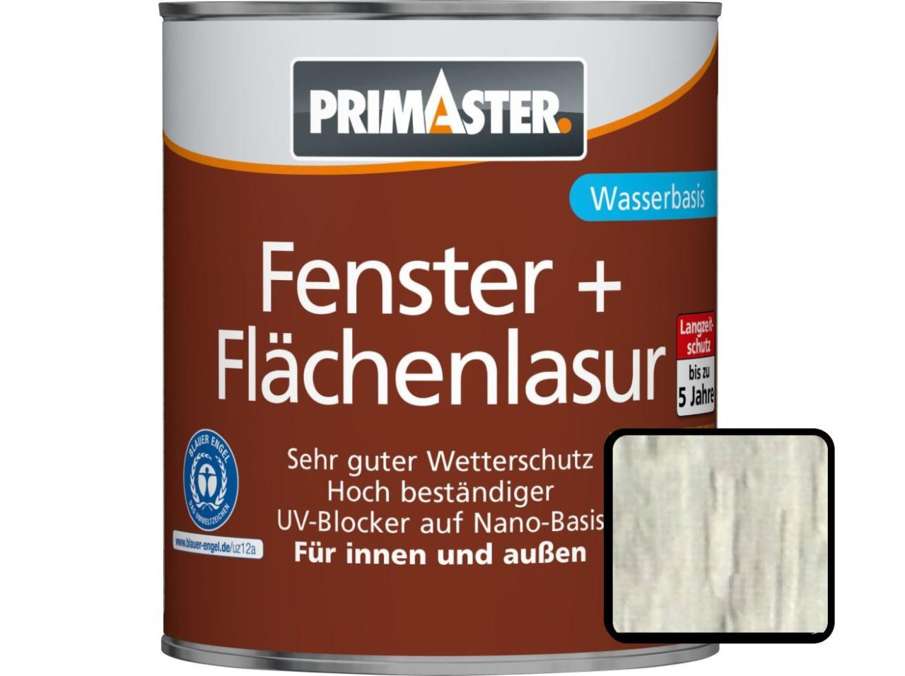 Primaster Fenster und Flächenlasur 2,5 L weiß von Primaster