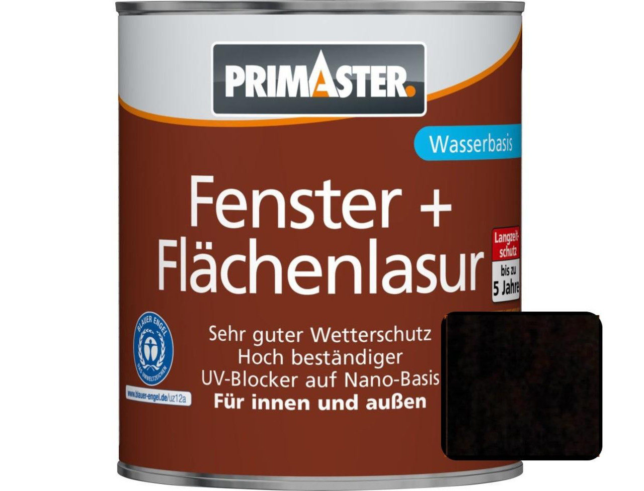 Primaster Fenster und Flächenlasur 2,5 L palisander von Primaster