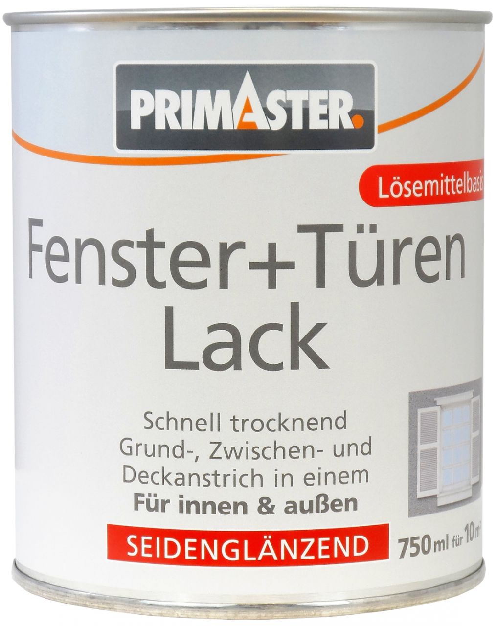 Primaster Fenster und Türenlack 750 ml weiß seidenglänzend von Primaster