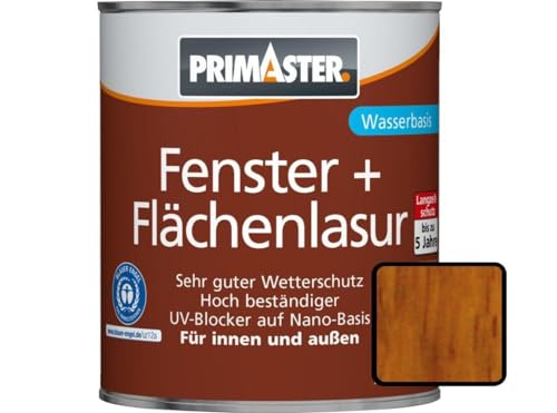 Primaster Fensterlasur und Flächenlasur Holzschutz 750 ml eichenfarben Holzlasur von Primaster