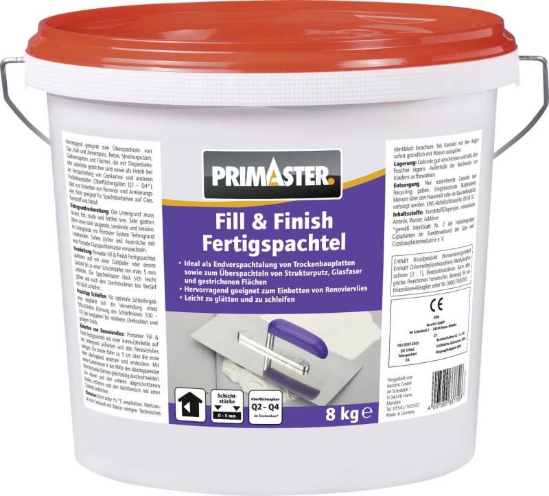 Primaster Fertigspachtel Fill & Finish 8 kg von Primaster