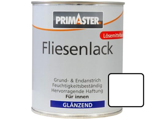 Primaster Fliesenlack 750 ml weiß glänzend Fliesen Lack Fliesenfarbe von Primaster