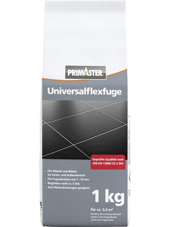 Primaster Fugenmörtel Primaster Universalflexfuge 1 - 15 mm weiß 1 kg Primaster Fugenmörtel Primaster Universalflexfuge 1 - 15 mm weiß 1 kg von Primaster