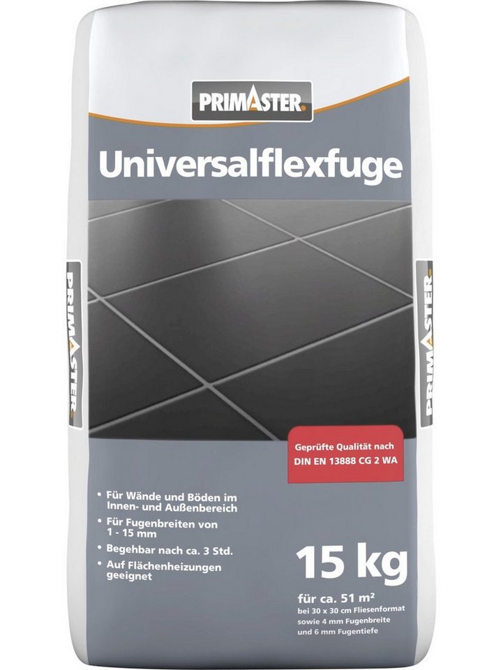 Primaster Fugenmörtel Primaster Universalflexfuge 1 - 15 mm zementgrau Primaster Fugenmörtel Primaster Universalflexfuge 1 - 15 mm zementgrau von Primaster