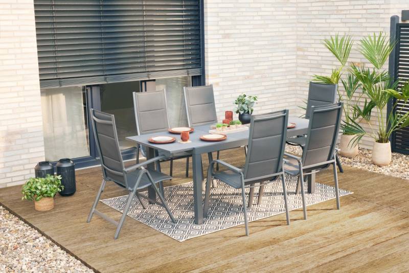 Primaster Garten-Essgruppe Fano 4 Personen mit ausziehbarem Tisch von Primaster