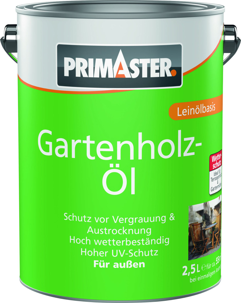 Primaster Gartenholzöl 2,5 L teak von Primaster