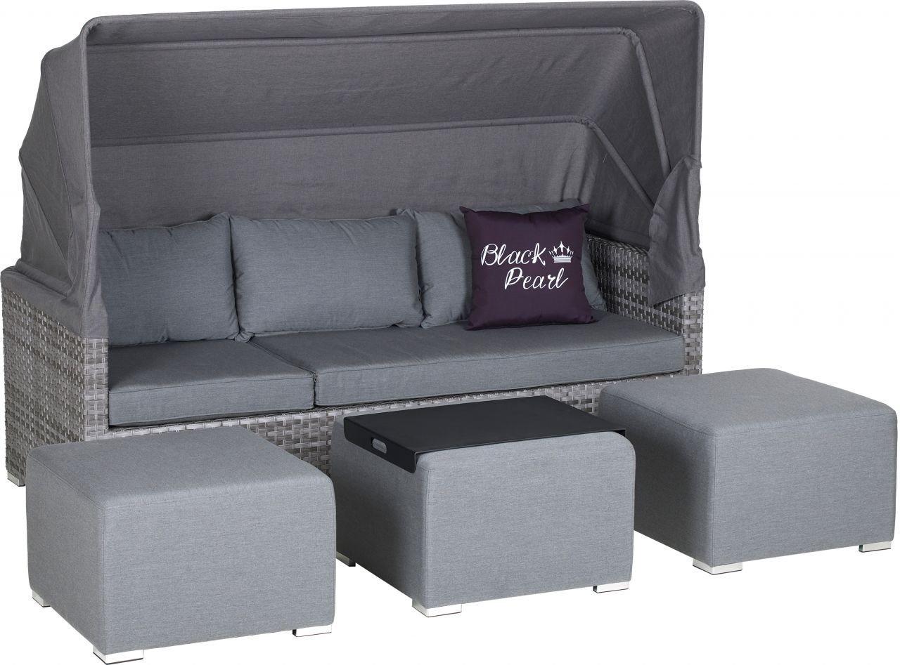 Primaster Gartenlounge-Set Primaster Lounge-Sofa St. Tropez inkl. Sitz- und von Primaster