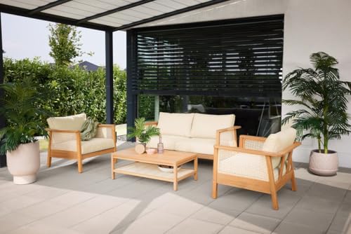 Primaster Gartenmöbel-Set Aruba Akazie/Wiener Geflecht Gartenlounge-Set von Primaster