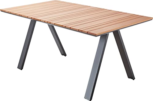 Primaster Gartentisch Oakland 160 x 90 x 75 cm Anthrazit, Braun Tisch von Primaster