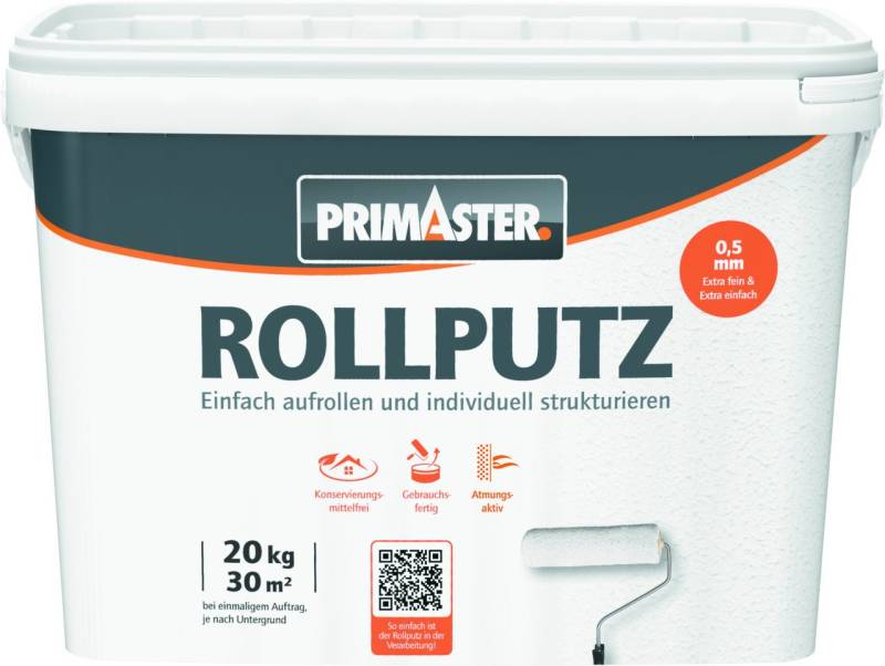 Primaster Gipsputz Primaster Rollputz 20 kg weiß von Primaster