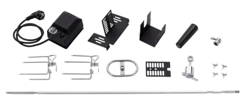 Primaster Grillspieß-Set 80 cm Edelstahl Elektrisch Drehspieß Spieß von Primaster