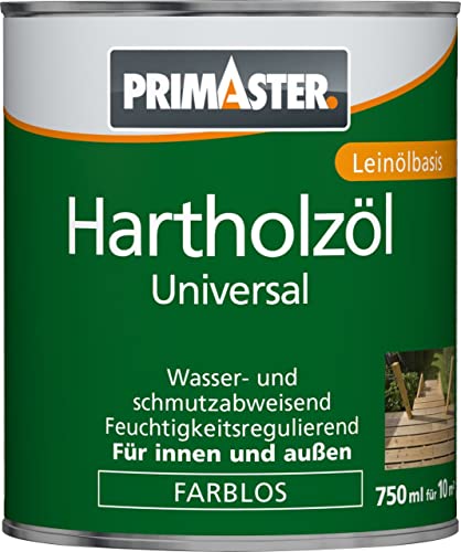 Primaster Hartholzöl Universal 750 ml farblos Holzschutz Holzöl von Primaster