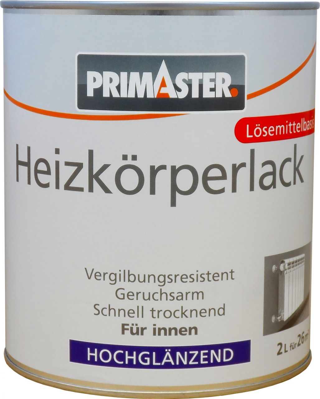 Primaster Heizkörperlack 2 L weiß hochglänzend von Primaster