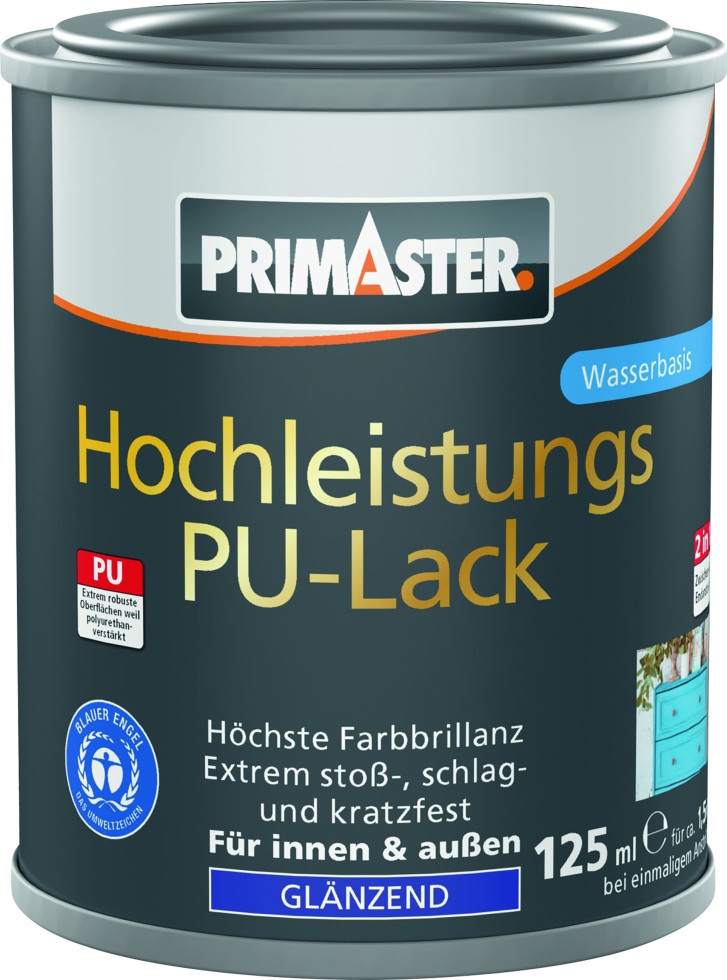 Primaster Hochleistungs PU-Lack schokobraun glänzend 125 ml von Primaster