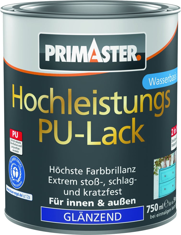 Primaster Hochleistungs PU-Lack schokobraun glänzend 750 ml von Primaster